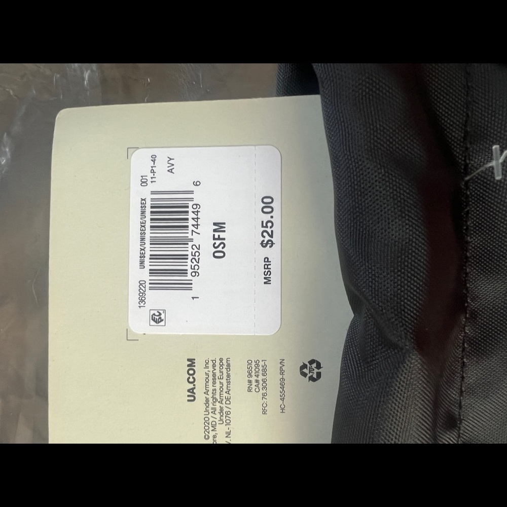 Under Armour sack pack brand new black